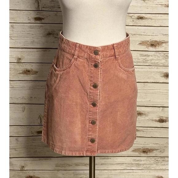 Roxy Dresses & Skirts - Roxy dusty rose classic casual corduroy A-line mini skirt Size Medium/10